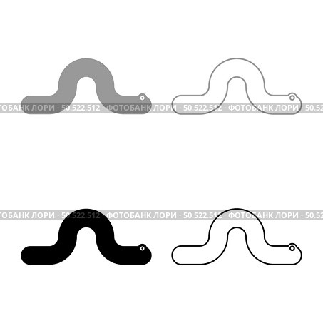 Creeping worm earthworm crawling invertebrate creep creature set icon grey black color vector illustration image simple solid fill outline contour line thin flat style. Creeping worm earthworm crawling invertebrate creep creature helminth parasite pest crawl angleworm set icon grey black color vector illustration image solid fill outline contour line thin flat style. Стоковая иллюстрация, агентство Ingram Publishing / Фотобанк Лори