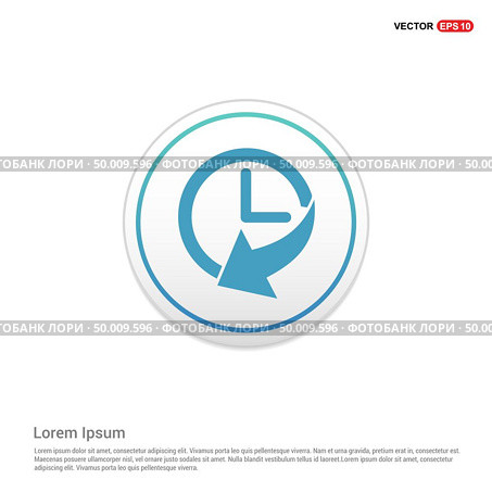Cuckoo clock icon - white circle button. Стоковая иллюстрация, агентство Ingram Publishing / Фотобанк Лори