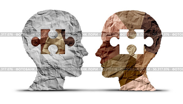 Cultural appropriation and identity use from a minority group to a another culture as an offensive exploitation of ethnic cultures or racist descrimination in a 3D illustration style. Стоковое фото, агентство Ingram Publishing / Фотобанк Лори