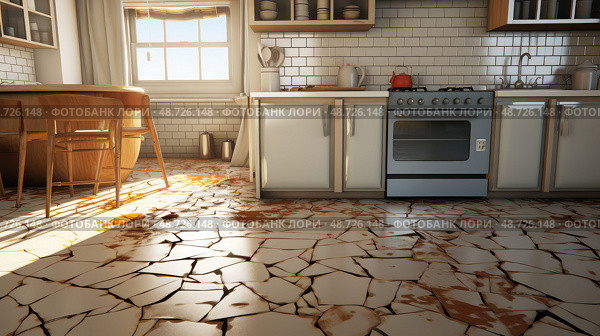 damage kitchen repair ai generated. Стоковое AI-изображение, AI-художник Vectorwin / Фотобанк Лори