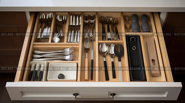 declutter kitchen organizing ai generated. Стоковое AI-изображение, AI-художник Vectorwin / Фотобанк Лори