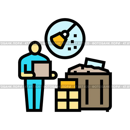 decluttering minimalism lifestyle color icon vector illustration. Стоковая иллюстрация, иллюстратор Vectorwin / Фотобанк Лори