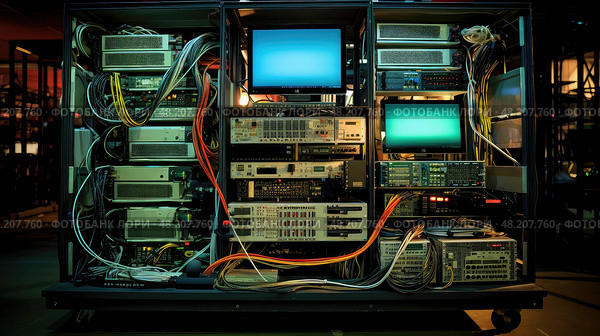 decoder television broadcast equipment ai generated. Стоковое AI-изображение, AI-художник Vectorwin / Фотобанк Лори
