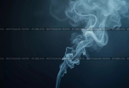 Delicate tendrils of smoke rise and twist in fluid motions, creating captivating forms against a muted backdrop. This visual speaks to the beauty of ephemeral moments. Generative AI. Стоковое AI-изображение, AI-художник Юлия Петровская / Фотобанк Лори