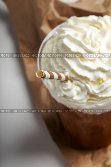 Delicious frappe coffee on the table. Стоковое фото, агентство Ingram Publishing / Фотобанк Лори