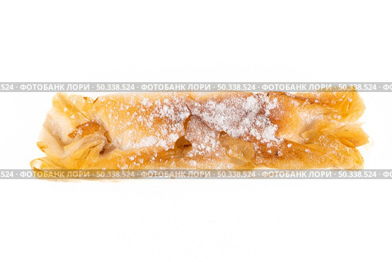Delicious pastel de Vouzela on white background. Стоковое фото, агентство Ingram Publishing / Фотобанк Лори