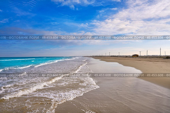 Delta del Ebro Ebre beach of La Marquesa in Tarragona Costa Dorada. Стоковое фото, агентство Ingram Publishing / Фотобанк Лори