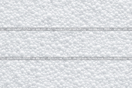 Dense expanded foam pattern featuring irregular spherical cells formed into continuous white layer, packaging design and architecture material studies. Стоковое фото, фотограф Павел Муравьев / Фотобанк Лори