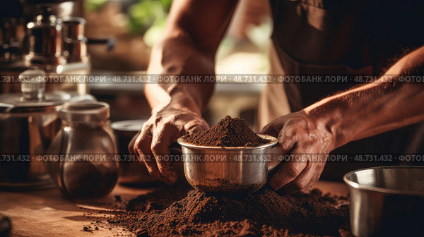 deodorizer used coffee grounds ai generated. Стоковое AI-изображение, AI-художник Vectorwin / Фотобанк Лори