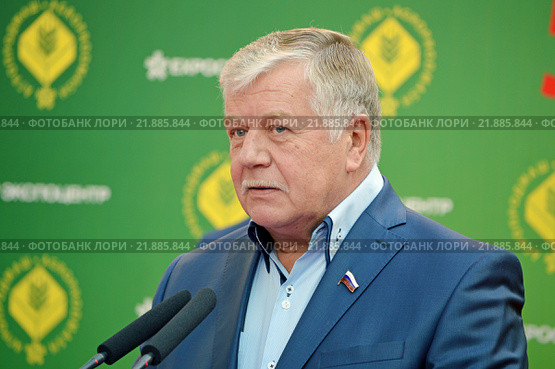 Депутат Государственной Думы, председатель Комитета по промышленности Сергей Собко на церемонии официального открытия российской выставки пищевого оборудования и ингредиентов "Агропродмаш-2015" Редакционное фото, фотограф Александр Замараев / Фотобанк Лори