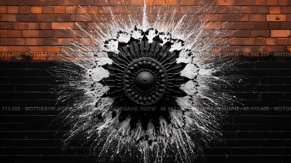 design black mandala ai generated. Стоковое AI-изображение, AI-художник Vectorwin / Фотобанк Лори