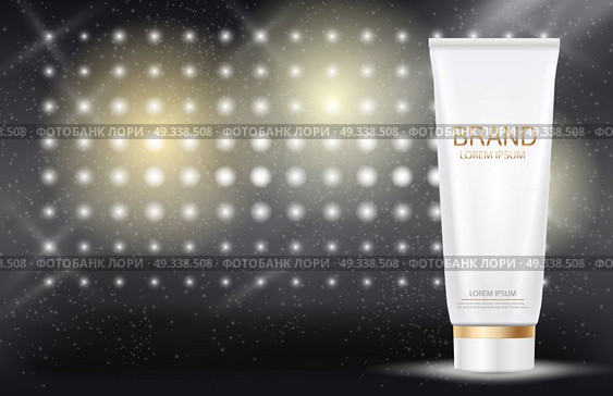 Design Cosmetics Product  Template for Ads or Magazine Background. 3D Realistic Vector Iillustration. EPS10. Design Cosmetics Product  Template for Ads or Magazine Backgroun. Стоковая иллюстрация, агентство Ingram Publishing / Фотобанк Лори