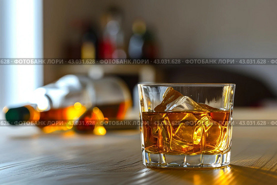 Destructive Drinking alcohol abuse. Generate Ai. Стоковое AI-изображение, AI-художник Иван Рябоконь / Фотобанк Лори