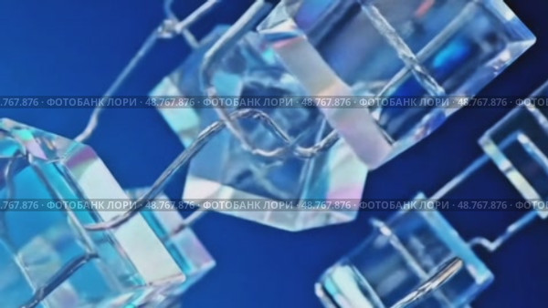 Динамичные синие 3D кубы: Абстрактный технологический фон. Стоковое AI-видео, аниматор Olga Dmitrieva / Фотобанк Лори