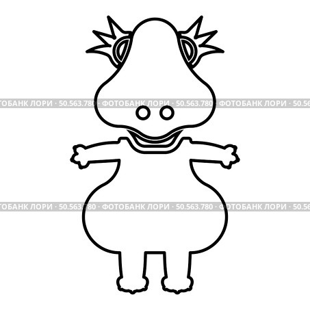 Dinosaur cute dino baby pretty contour outline line icon black color vector illustration image thin flat style simple. Dinosaur cute dino baby pretty contour outline line icon black color vector illustration image thin flat style. Стоковая иллюстрация, агентство Ingram Publishing / Фотобанк Лори