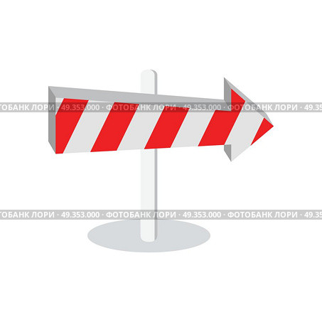Direction Arrow Icon Sign Symbol Isolated on White. Direction arrow icon isolated on white background. New level at something. Going in the following stage at achieving something new. Choosing the right way. Moving forward. Vector illustration. Стоковая иллюстрация, агентство Ingram Publishing / Фотобанк Лори