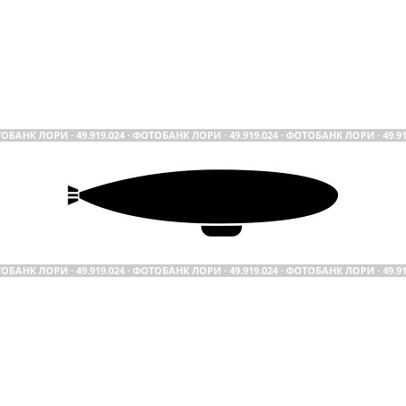 Dirigible it is black icon . Simple style .. Dirigible it is black icon . Стоковая иллюстрация, агентство Ingram Publishing / Фотобанк Лори