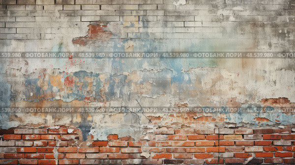 dirt dirty brick wall ai generated. Стоковое AI-изображение, AI-художник Vectorwin / Фотобанк Лори