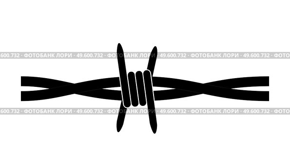 Disease, conclusion barbed wire brush on white background. Vector Illustration EPS10. Disease, conclusion barbed wire brush on white background. Vector Illustration. Стоковая иллюстрация, агентство Ingram Publishing / Фотобанк Лори