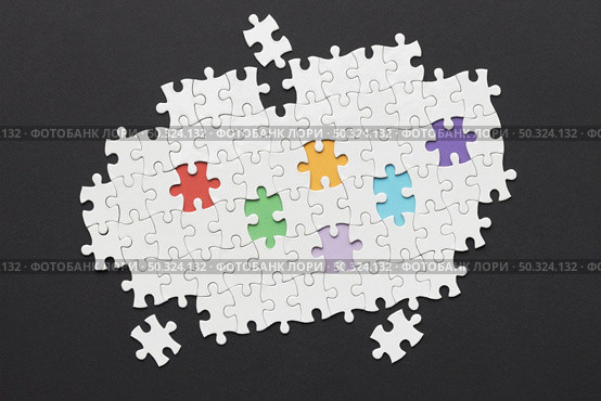 diversity arrangement with different pieces puzzle. Стоковое фото, агентство Ingram Publishing / Фотобанк Лори