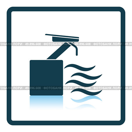 Diving stand icon. Shadow reflection design. Vector illustration. Стоковая иллюстрация, агентство Ingram Publishing / Фотобанк Лори
