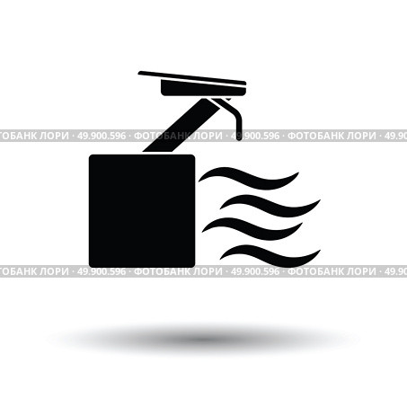 Diving stand icon. White background with shadow design. Vector illustration. Стоковая иллюстрация, агентство Ingram Publishing / Фотобанк Лори