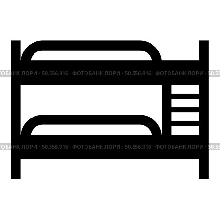 Double tier bunk bed icon black color vector illustration image flat style simple. Double tier bunk bed icon black color vector illustration image flat style. Стоковая иллюстрация, агентство Ingram Publishing / Фотобанк Лори