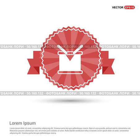 drum Icon - Red Ribbon banner. Стоковая иллюстрация, агентство Ingram Publishing / Фотобанк Лори