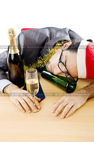 Drunken businessman after office christmas party. Стоковое фото, агентство Ingram Publishing / Фотобанк Лори