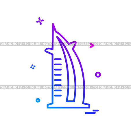 Dubai Burg-e-Khalifa mall icon design vector. Стоковая иллюстрация, агентство Ingram Publishing / Фотобанк Лори