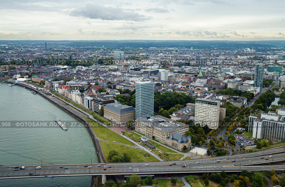 Dusseldorf from above (2012 год). Стоковое фото, фотограф Михаил Лавренов / Фотобанк Лори