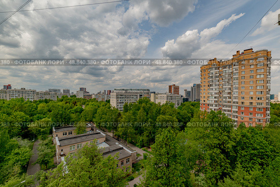 Двор в районе Зюзино. Стоковое фото, фотограф Игорь Рожков / Фотобанк Лори