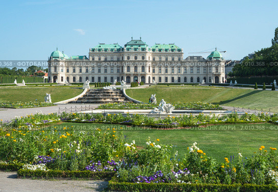 Дворец Бельведер (Belvedere). Вена. Австрия (2014 год). Стоковое фото, фотограф Олег Тыщенко / Фотобанк Лори