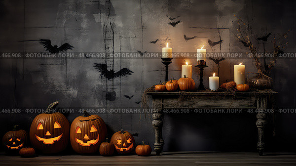 eerie dark halloween ai generated. Стоковое AI-изображение, AI-художник Vectorwin / Фотобанк Лори