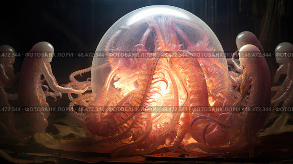 egg alien monster ai generated. Стоковое AI-изображение, AI-художник Vectorwin / Фотобанк Лори