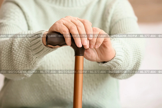 Elderly woman suffering from mental disability at home, closeup. Стоковое фото, фотограф Pixel_shot / Фотобанк Лори