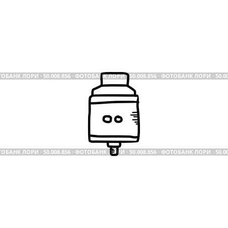 electric cigarette vapor atomizer tank vector art. electric cigarette vapor atomizer tank. Стоковая иллюстрация, агентство Ingram Publishing / Фотобанк Лори