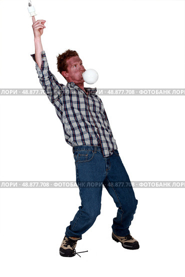 Electrician being shocked. Стоковое фото, агентство Ingram Publishing / Фотобанк Лори