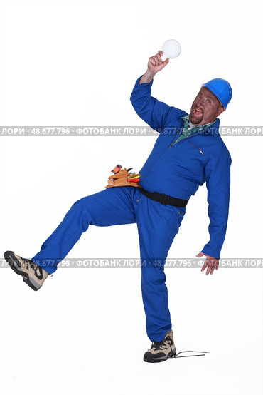 Electrocuted electrician. Стоковое фото, агентство Ingram Publishing / Фотобанк Лори