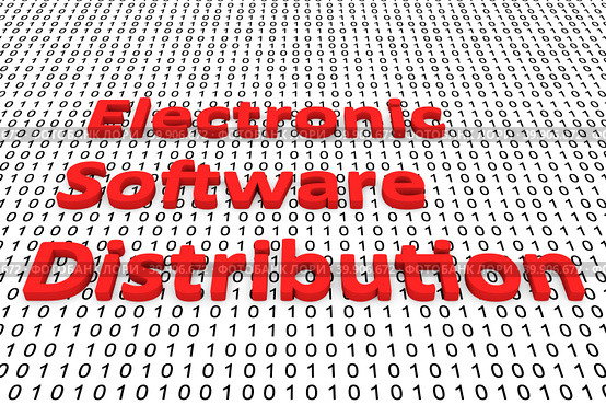 Electronic software distribution binary code 3d illustration. Стоковая иллюстрация, иллюстратор Максим Иванов / Фотобанк Лори