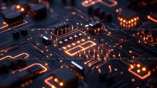electronics animating logic gate ai generated. Стоковое AI-изображение, AI-художник Vectorwin / Фотобанк Лори