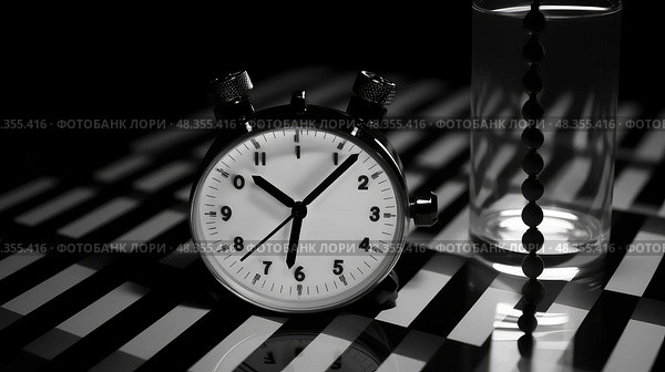 electrophoresis black alarm clock ai generated. Стоковое AI-изображение, AI-художник Vectorwin / Фотобанк Лори