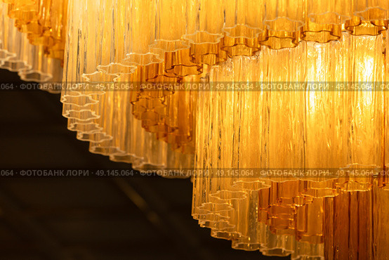 Elegant close-up view showing intricate golden glasswork. Стоковое фото, фотограф EugeneSergeev / Фотобанк Лори