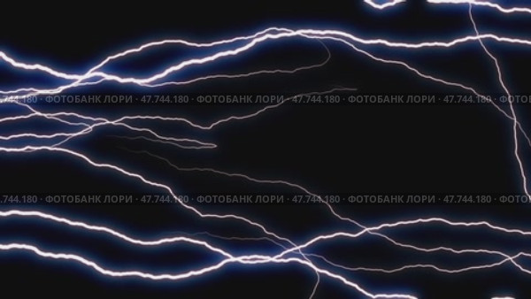 Электричество на чёрном фоне. Стоковая анимация, аниматор Семён Прудий / Фотобанк Лори