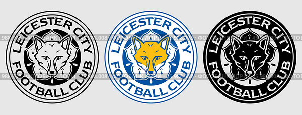 Эмблема футбольного клуба Лестер Сити. Гравировка. The Emblem of Leicester City Football Club. Engraving print. Редакционная иллюстрация, иллюстратор Гербы Флаги / Фотобанк Лори