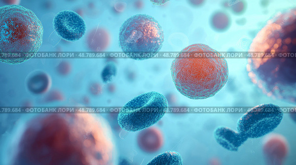 Embryonic stem cell. Стоковое AI-изображение, AI-художник Anastasy Yarmolovich / Фотобанк Лори