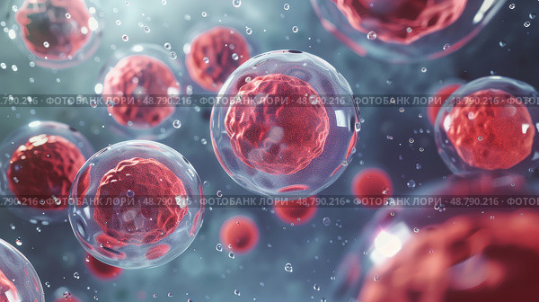 Embryonic stem cell. Стоковое AI-изображение, AI-художник Anastasy Yarmolovich / Фотобанк Лори