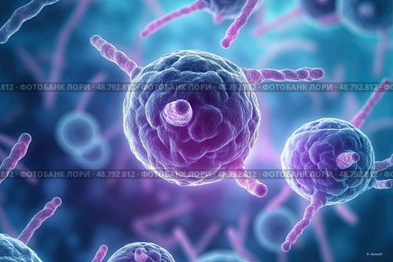 Embryonic stem cell. Стоковое AI-изображение, AI-художник Anastasy Yarmolovich / Фотобанк Лори
