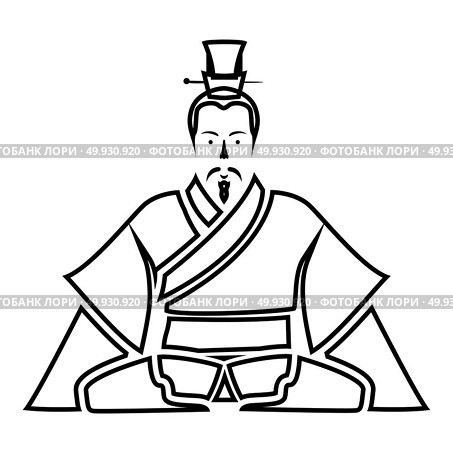 Emperor of China icon black icon flat illustration symple style. Стоковая иллюстрация, агентство Ingram Publishing / Фотобанк Лори