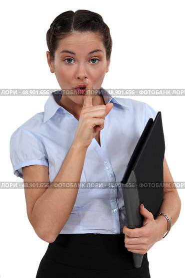 Employee asking for silence. Стоковое фото, агентство Ingram Publishing / Фотобанк Лори